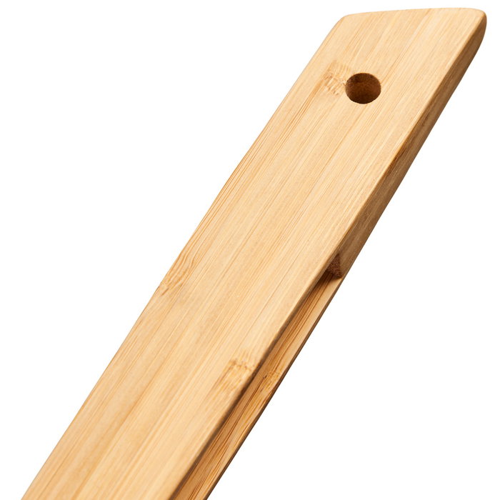 Dangrill Pinzas Barbacoa Bambú 38,5 cm Tratadas con Aceite Correa de Cuero