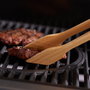 Dangrill Pinzas Barbacoa Bambú 38,5 cm Tratadas con Aceite Correa de Cuero