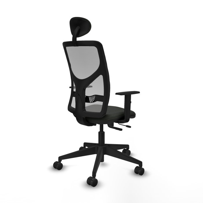 PIQUERAS Y CRESPO Silla de oficina Motilla Sincro/Traslack Negro/Gris con Cabecero Fijo y Brazos 1D PIQUERAS Y CRESPO Silla de oficina Motilla Sincro/Traslack Negro/Gris con Cabecero Fijo y Brazos 1D