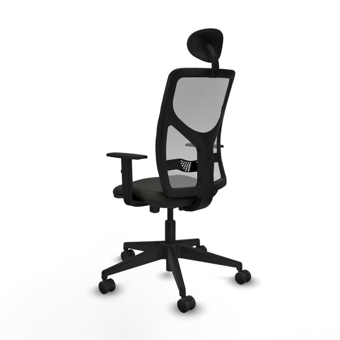 PIQUERAS Y CRESPO Silla de oficina Motilla Sincro/Traslack Negro/Gris con Cabecero Fijo y Brazos 1D PIQUERAS Y CRESPO Silla de oficina Motilla Sincro/Traslack Negro/Gris con Cabecero Fijo y Brazos 1D