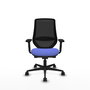PIQUERAS Y CRESPO Silla de oficina Mardos con mecanismo Sincro/Traslack, Azul claro/Negro