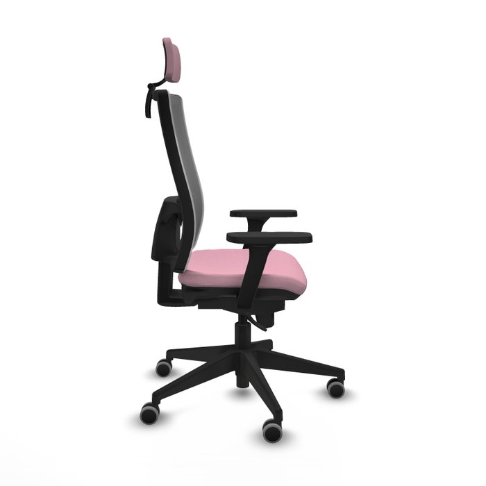 PIQUERAS Y CRESPO Silla de oficina Horna Rosa y Gris