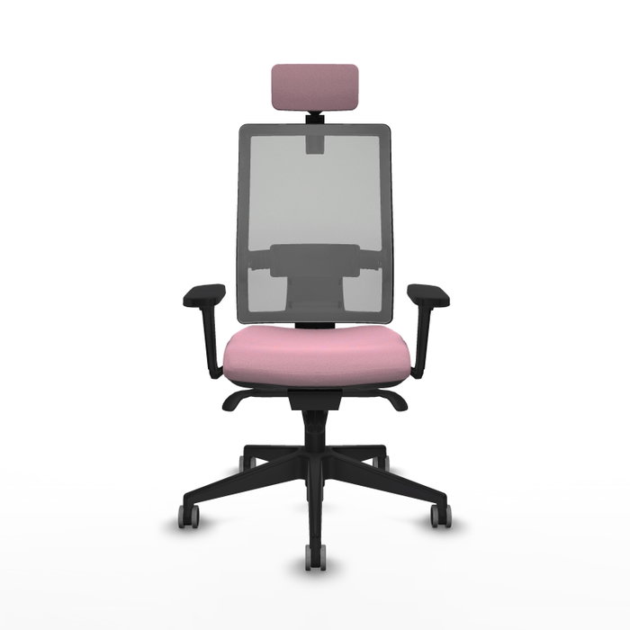 PIQUERAS Y CRESPO Silla de oficina Horna Rosa y Gris