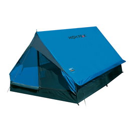 High Peak Hauszelt Minipack 2P, Carpa de camping familiar resistente para 2 personas, azul y gris