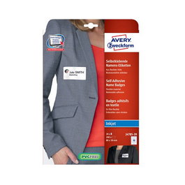 AVERY Zweckform Etiquetas de nombre J4785-20 blanco 80,0 x 50,0 mm