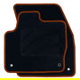 OCC Design Juego de Alfombrillas A Medida para Land Rover Range Rover Evoque 5 Puertas 2011-2019, 5 Piezas con Ribete Naranja, Referencia OCCLR0012YE