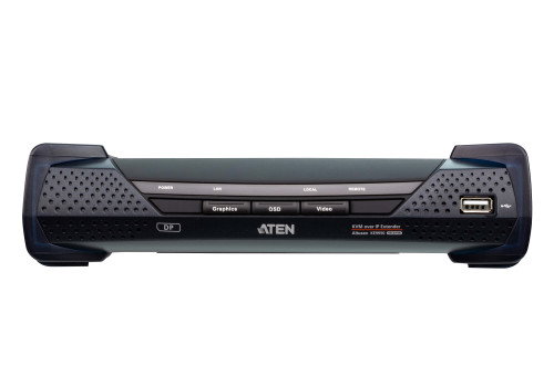 Aten KE9950R Receptor Extensor KVM por IP 4K DisplayPort, 3840x2160 @30Hz, Punto a Multipunto, USB, Red RJ-45/SFP, Rack 0U - Negro
