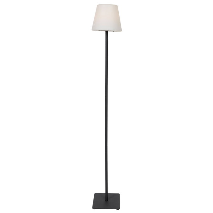 Home Deco Factory Lámpara Solar Multicolor para Exterior con Captador de Luz, Pie de Hierro y Pantalla de Polietileno, Altura 120cm