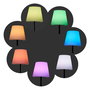 Home Deco Factory Lámpara Solar Multicolor para Exterior con Captador de Luz, Pie de Hierro y Pantalla de Polietileno, Altura 120cm