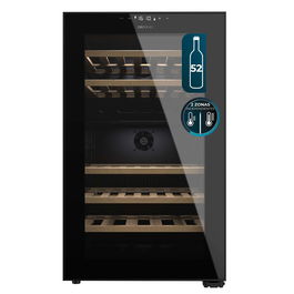 Cecotec Vinoteca 52 botellas GrandSommelier Duo 52000 doble zona LED negro independiente