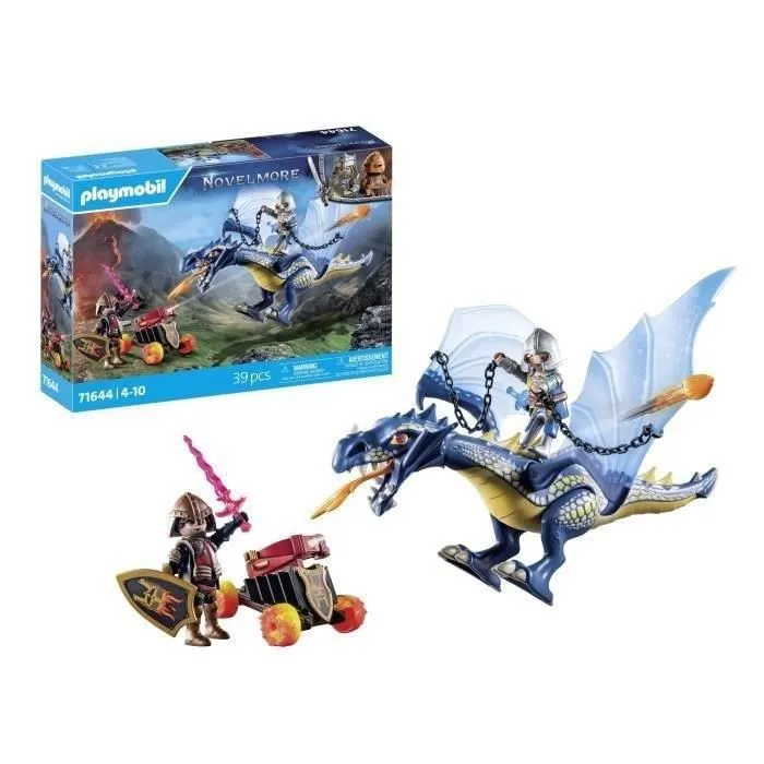 Playmobil 71644 Novelmore Luchadores con dragones y cañones, Dragón, 39 piezas, Edad 4+