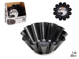 Kinvara Molde Flanera Metal Antiadherente Gris Oscuro con Hebilla 24 cm x 12 cm x 23 cm 1.5L (Set de 24)