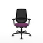 PIQUERAS Y CRESPO Silla de oficina Mardos con mecanismo Sincro/Traslack, Morado y Negro