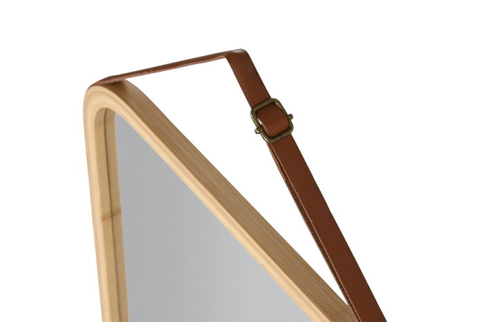 DKD Home Decor Espejo de Bambú y Cristal Natural 35x45 cm
