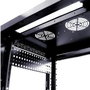 Phasak PHO 2009D Armario Rack Mural Desmontado, Negro, 9U, 19" (530x400x358 mm), con Puerta de Cristal Templado y Cerradura