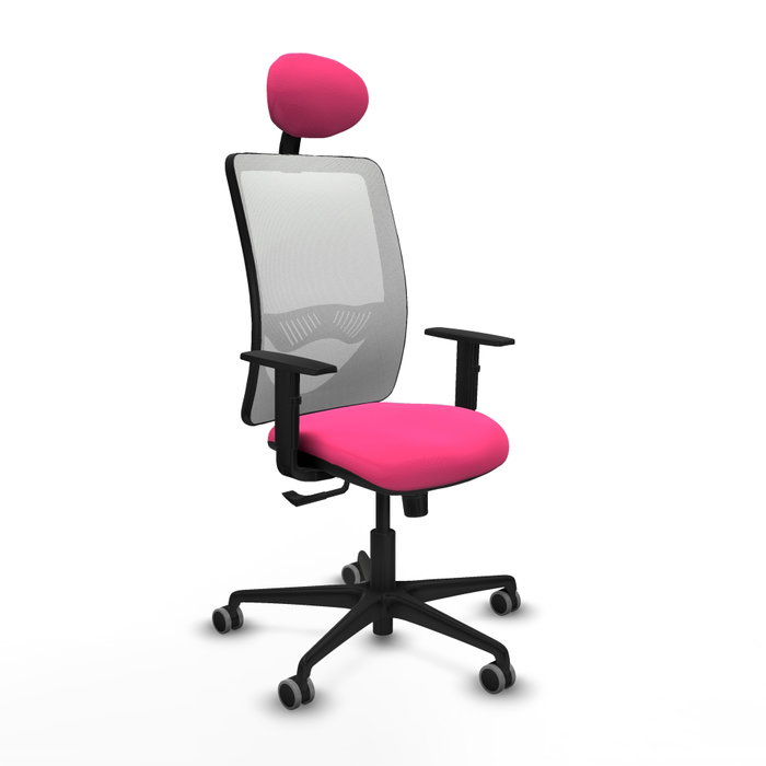 PIQUERAS Y CRESPO Silla de oficina Zulema Rosa y Blanca con mecanismo Sincro PIQUERAS Y CRESPO Silla de oficina Zulema Rosa y Blanca con mecanismo Sincro