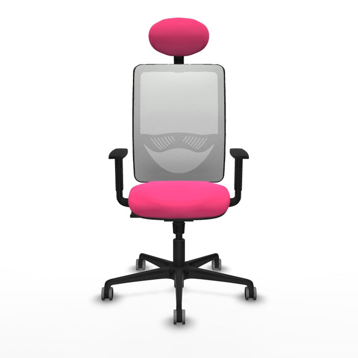 PIQUERAS Y CRESPO Silla de oficina Zulema Rosa y Blanca con mecanismo Sincro PIQUERAS Y CRESPO Silla de oficina Zulema Rosa y Blanca con mecanismo Sincro