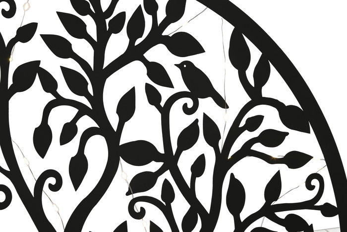 DKD Home Decor Decoración de Pared LED Metal Árbol Negro 60x60 cm DKD Home Decor Decoración de Pared LED Metal Árbol Negro 60x60 cm