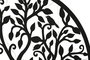 DKD Home Decor Decoración de Pared LED Metal Árbol Negro 60x60 cm
