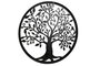 DKD Home Decor Decoración de Pared LED Metal Árbol Negro 60x60 cm
