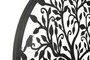 DKD Home Decor Decoración de Pared LED Metal Árbol Negro 60x60 cm