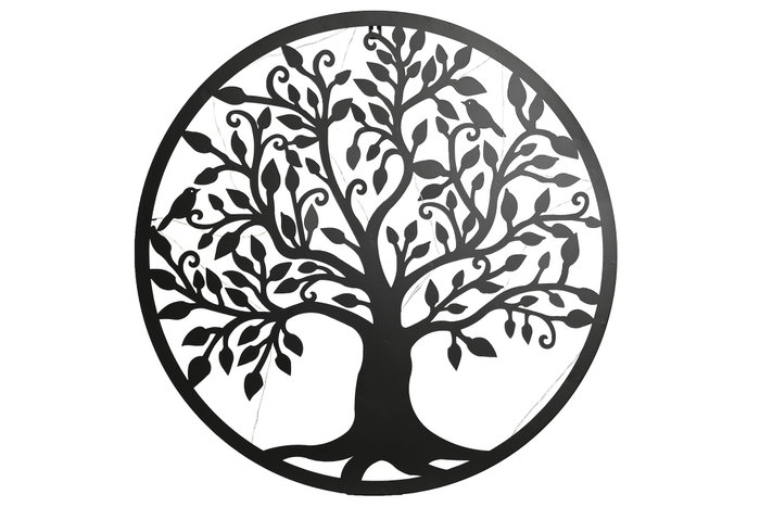 DKD Home Decor Decoración de Pared LED Metal Árbol Negro 60x60 cm DKD Home Decor Decoración de Pared LED Metal Árbol Negro 60x60 cm