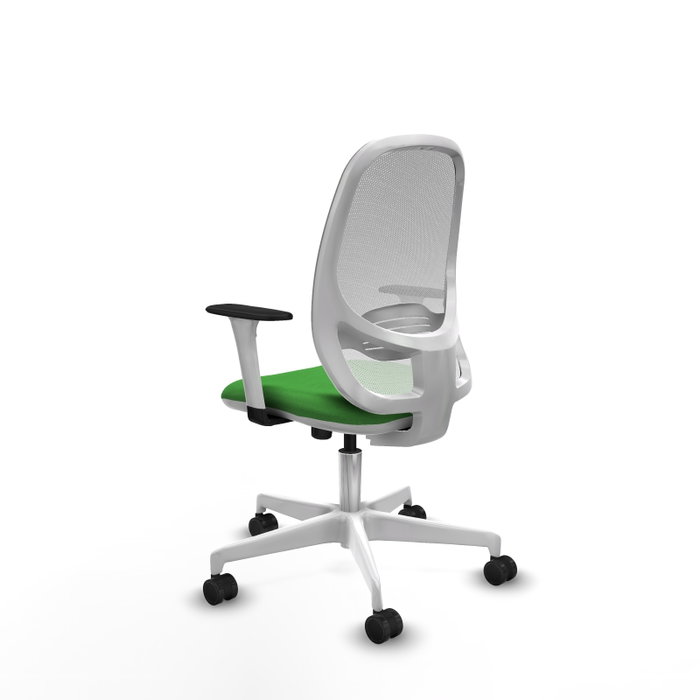 PIQUERAS Y CRESPO Silla de oficina Cilanco con mecanismo Sincro, Verde y Blanco