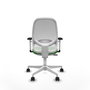 PIQUERAS Y CRESPO Silla de oficina Cilanco con mecanismo Sincro, Verde y Blanco
