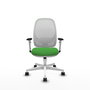 PIQUERAS Y CRESPO Silla de oficina Cilanco con mecanismo Sincro, Verde y Blanco