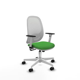 PIQUERAS Y CRESPO Silla de oficina Cilanco con mecanismo Sincro, Verde y Blanco