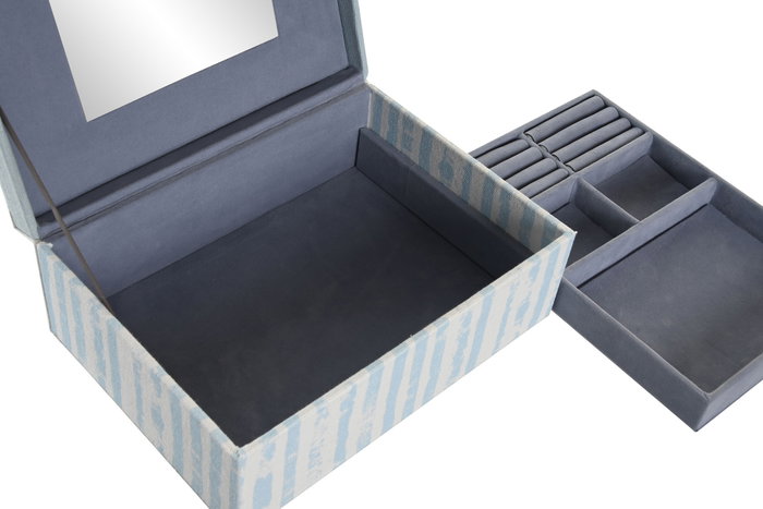 DKD Home Decor Joyero Mediterraneo Azul Blanco 23 x 17 x 9 cm DKD Home Decor Joyero Mediterraneo Azul Blanco 23 x 17 x 9 cm