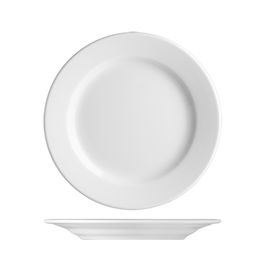 G.BENEDIKT Principe Plato Llano 24 cm - Plato de Vajilla Blanco, Colección Príncipe (Set de 6)