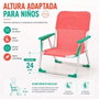 JugaToys Silla de playa de aluminio coral con asas