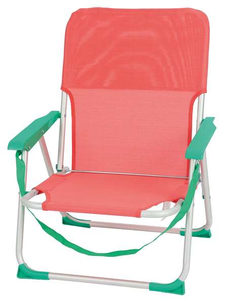 JugaToys Silla de playa de aluminio coral con asas