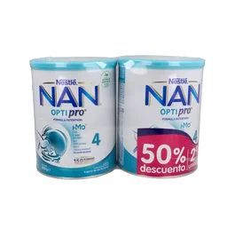 NAN Optipro 4 Duplo Leche Infantil 800Gr