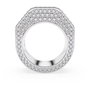 Swarovski Anillo Oct Full Pave Cre/RHS 52 Gris con Acero Inoxidable