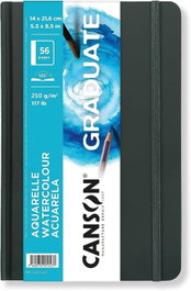 CANSON - GUARRO Cuaderno Graduate Acuarela 14x21,6 28h 250g Grano Fino