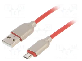 GEMBIRD Cable USB 2.0 de 1m, USB A a Micro USB B, Rojo