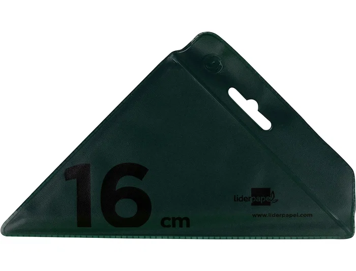 Liderpapel Escuadra Acrílico Verde 16 cm