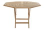 DKD Home Decor Set de Comedor de Teca con Mesa y 4 Sillas Plegables