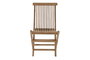 DKD Home Decor Set de Comedor de Teca con Mesa y 4 Sillas Plegables
