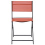 Home Deco Factory Silla Plegable Elba Terracota - Silla de Exterior con Estructura Metal y Asiento PP, Capacidad 110 kg