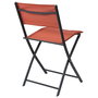 Home Deco Factory Silla Plegable Elba Terracota - Silla de Exterior con Estructura Metal y Asiento PP, Capacidad 110 kg