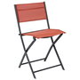 Home Deco Factory Silla Plegable Elba Terracota - Silla de Exterior con Estructura Metal y Asiento PP, Capacidad 110 kg