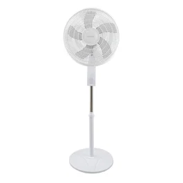Haeger SF-16W.015A Ventilador de Pie con Aspas, Blanco, 40 cm, 4462.2 m³/h, 5 Aspas, 3 Velocidades, Oscilación 90°, Ajuste de Altura, 53.61 dB