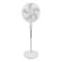 Haeger SF-16W.015A Ventilador de Pie con Aspas, Blanco, 40 cm, 4462.2 m³/h, 5 Aspas, 3 Velocidades, Oscilación 90°, Ajuste de Altura, 53.61 dB