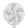 Haeger SF-16W.015A Ventilador de Pie con Aspas, Blanco, 40 cm, 4462.2 m³/h, 5 Aspas, 3 Velocidades, Oscilación 90°, Ajuste de Altura, 53.61 dB