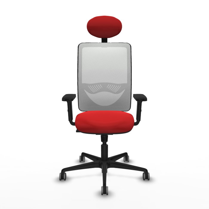 PIQUERAS Y CRESPO Silla de oficina Zulema Rojo/Blanco con mecanismo Sincro PIQUERAS Y CRESPO Silla de oficina Zulema Rojo/Blanco con mecanismo Sincro