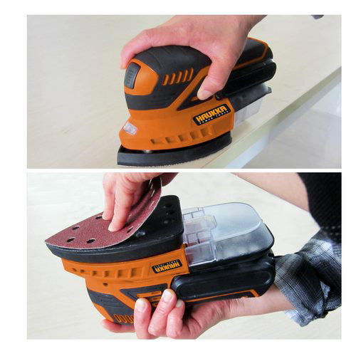 Haukka Lijadora Mouse 18V Li-Ion 2.0Ah con 3 Lijas 140X100 Haukka Lijadora Mouse 18V Li-Ion 2.0Ah con 3 Lijas 140X100