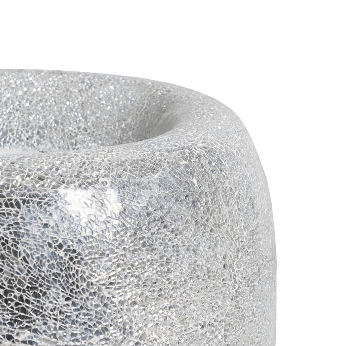 Jarrón Blanco Fibra de Vidrio Decoración 46 X 46 X 70,50 cm